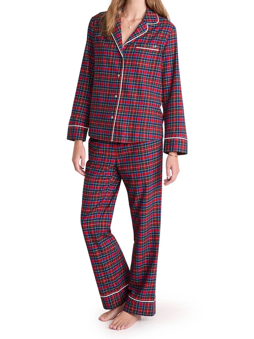 Vineyard Vines Holiday Cotton Flannel Red Blue
Plaid Pajamas Set XL NWT